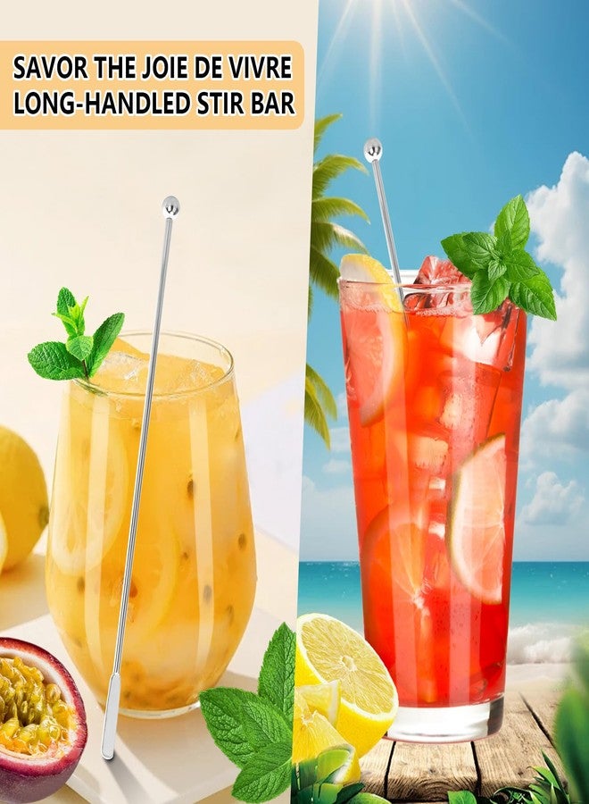eispap 5 Pcs 7.2-inch Cocktail Paddle Drink Stirrers Stainless Steel Coffee Stirrers Metal Cocktail Stirrers with Small Rectangular Paddles Reusable Beverage Swizzle Stick for Bar Party (Silver) - Image 5