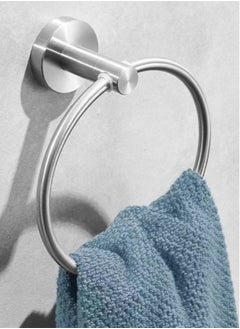 Kutis 1-Piece Ring Towel Holder Stainless Steel Towel Bar Bathroom Towel Rack Silver 16.5x5.5 Centimeter  - Image 1