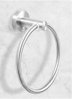 Kutis 1-Piece Ring Towel Holder Stainless Steel Towel Bar Bathroom Towel Rack Silver 16.5x5.5 Centimeter  - Image 2