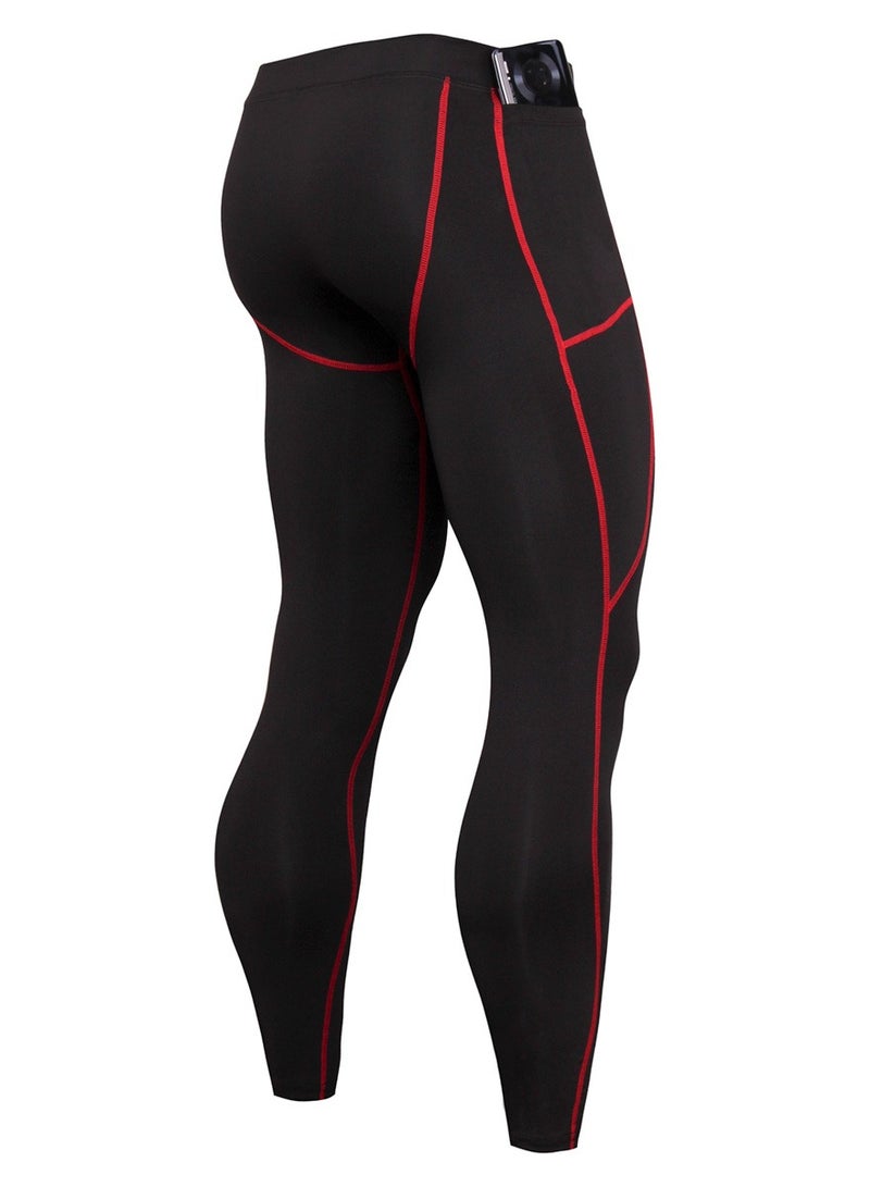 Loquat Men Quick Dry Breathable Sports Pants Red  - Image 2