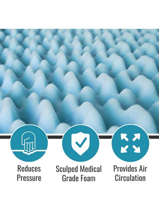 DMI DMI Foam Bed Topper, Hospital Bed Pad, Foam Bed Pad, Blue, Made in the USA, 33 by 72 by 4 Inches  - Image 3