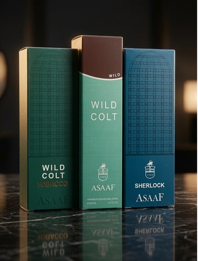 package asaaf sherlock + wild colt + wild colt tobacco * 200 ml