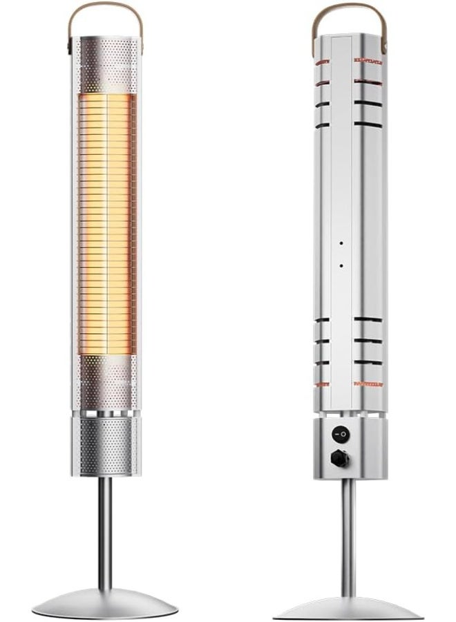 7MD سخان كهربائي بالأشعة تحت الحمراء، 1500 واط تسخين فوري، تصميم قائم مقاوم للماء IP65، سخان داخلي وخارجي موفر للطاقة مع جهاز تحكم عن بعد، تشغيل آمن وصامت - Image 3