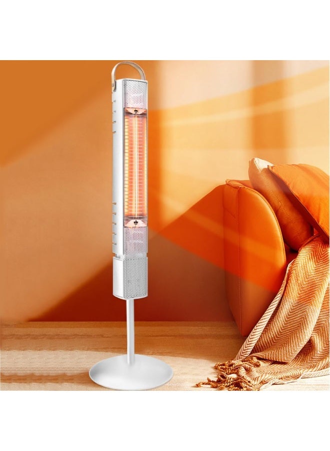 7MD سخان كهربائي بالأشعة تحت الحمراء، 1500 واط تسخين فوري، تصميم قائم مقاوم للماء IP65، سخان داخلي وخارجي موفر للطاقة مع جهاز تحكم عن بعد، تشغيل آمن وصامت - Image 5