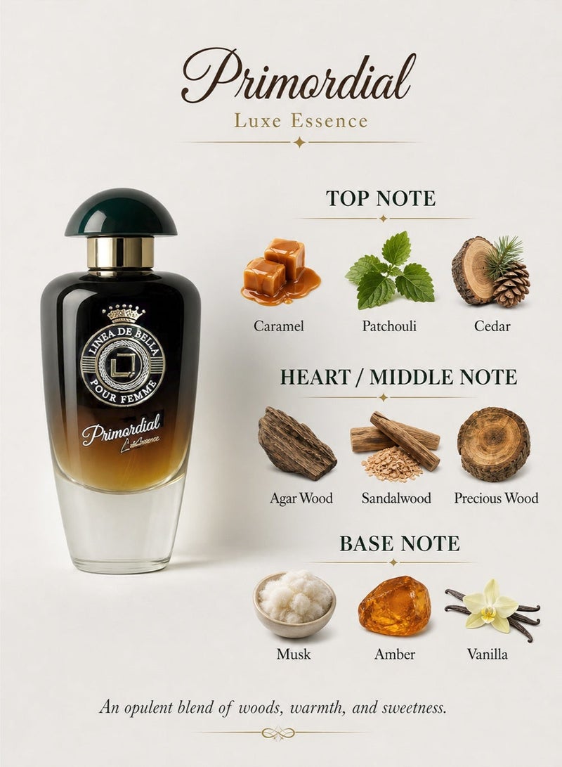 Linea De Bella Primordial Lautomne Perfume 100ml | Long Lasting Perfume for Women with Elegant Floral & Sweet Notes | Eau de Parfum for women - Image 2