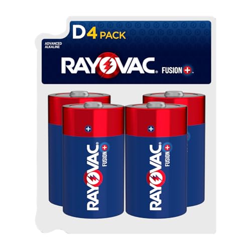 Rayovac Fusion D Batteries (4 Pack), Alkaline D Cell Batteries - Image 1