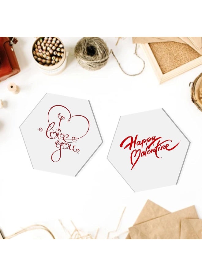 TPGP 80Pcs Clear Hexagon Acrylic Place Cards, Blank Seating Cards Clear Acrylic Blank Hexagon Tiles Name Cards For Wedding Dinner Party Banquet Food Sign Diy Decoration - Image 2