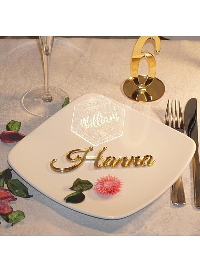 TPGP 80Pcs Clear Hexagon Acrylic Place Cards, Blank Seating Cards Clear Acrylic Blank Hexagon Tiles Name Cards For Wedding Dinner Party Banquet Food Sign Diy Decoration - Image 3