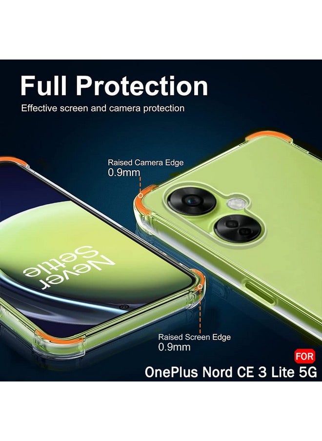 ذا جيفت كارت جراب خلفي مقاوم للصدمات من TheGiftKart لهاتف OnePlus Nord CE 3 Lite 5G (نتوءات مرتفعة لحماية الكاميرا والشاشة | جراب خلفي شفاف للغاية من السيليكون الناعم لهاتف OnePlus Nord CE 3 Lite | شفاف  - Image 3