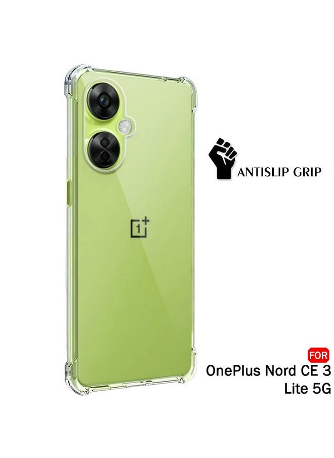 ذا جيفت كارت جراب خلفي مقاوم للصدمات من TheGiftKart لهاتف OnePlus Nord CE 3 Lite 5G (نتوءات مرتفعة لحماية الكاميرا والشاشة | جراب خلفي شفاف للغاية من السيليكون الناعم لهاتف OnePlus Nord CE 3 Lite | شفاف  - Image 5