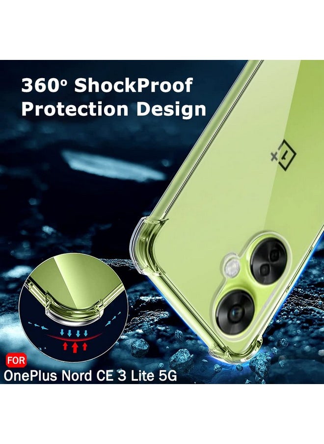 ذا جيفت كارت جراب خلفي مقاوم للصدمات من TheGiftKart لهاتف OnePlus Nord CE 3 Lite 5G (نتوءات مرتفعة لحماية الكاميرا والشاشة | جراب خلفي شفاف للغاية من السيليكون الناعم لهاتف OnePlus Nord CE 3 Lite | شفاف  - Image 4