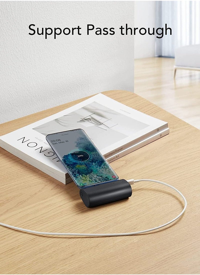 بنك طاقة ميني VEGER بسعة 5000 مللي أمبير، شاحن محمول سريع الشحن 20 واط، حزمة بطارية USB C متوافقة مع هواتف USB C سامسونج هواوي بيكسل والمزيد، أسود - Image 5