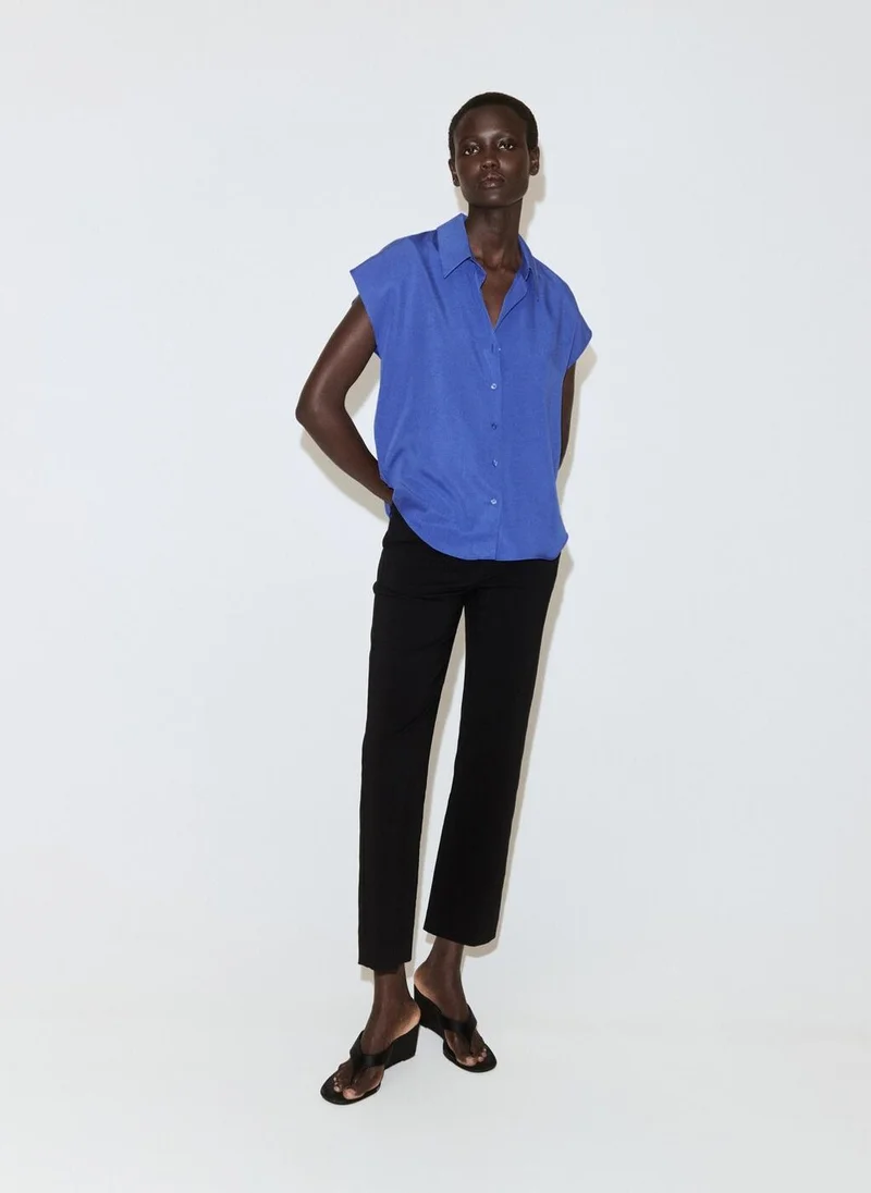 Mango  Short-sleeved lyocell shirt for Women | Best Price UAE