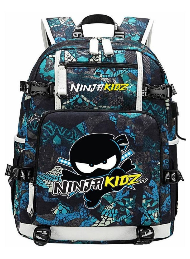 Ninja حقيبة ظهر نينجا للأطفال الأولاد حقيبة مدرسية حقيبة كتب مدرسية للطلاب المراهقين