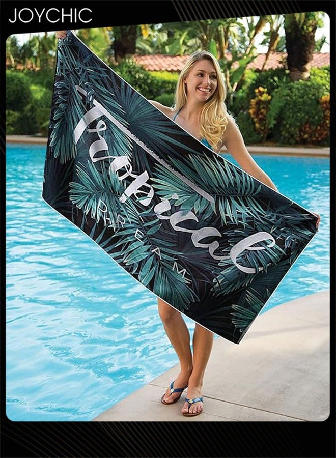 Joychic Microfiber Lightweight Beach Towel 140*70cm Quick Dry Towel for Swimmers Sand Proof Beach Absorbent Towel for Travel Swim Yoga - Image 1