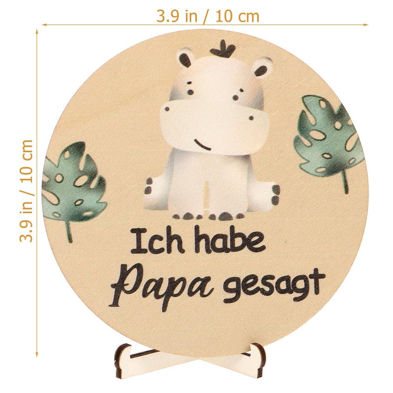Wooden Monthly Cards 15pcs Animal Milestone Markers With Display Stand For Newborn Photo Props - Image 3
