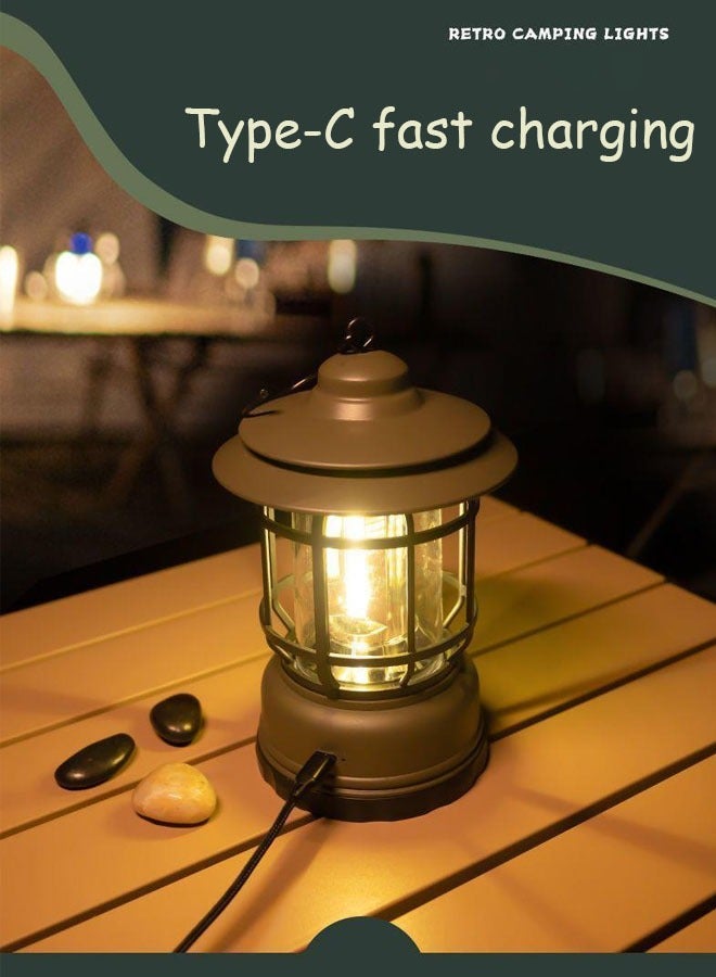 Camping Lantern LED Lamp Type-C Rechargeable Camping Tent Light Garden Light Camping Atmosphere Decorative Chandelier - Image 5