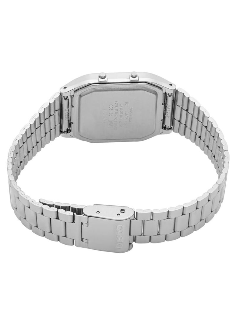 CASIO - Casio New AQ-230A-2A2 Retro Digital Analog Alarm Mens Watch AQ230 - Image 1