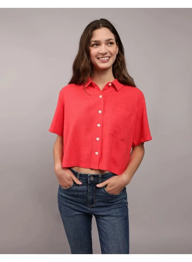 امريكان ايجل Short-Sleeve Button-Up Shirt