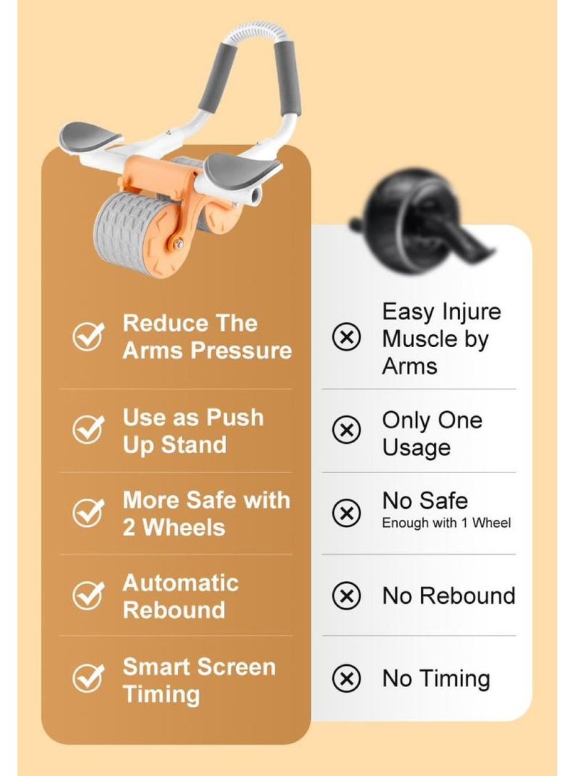 general brand عجلة تمرين البطن، جهاز تمرين البطن مع دعم الكوع مع آلة ارتداد مزدوجة مستقرة للرجال والنساء - Image 3