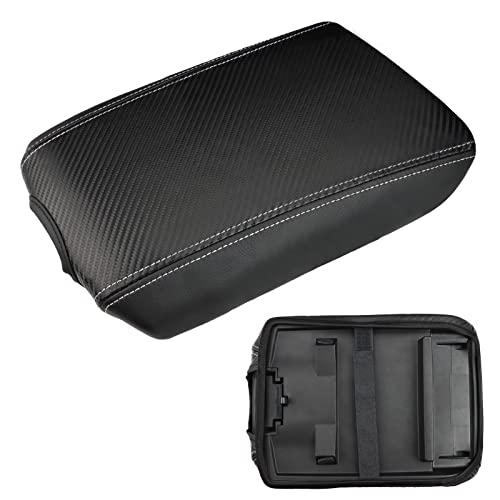 INTGET Center Console Cover for 2026 Jeep Grand Cherokee 2022 2023 2024 2025/Grand Cherokee L Accessories 2021-2026 Car Armrest Arm Rest Box Dog Seat Cover Console Lid Protector(Carbon Fiber Texture) - Image 5
