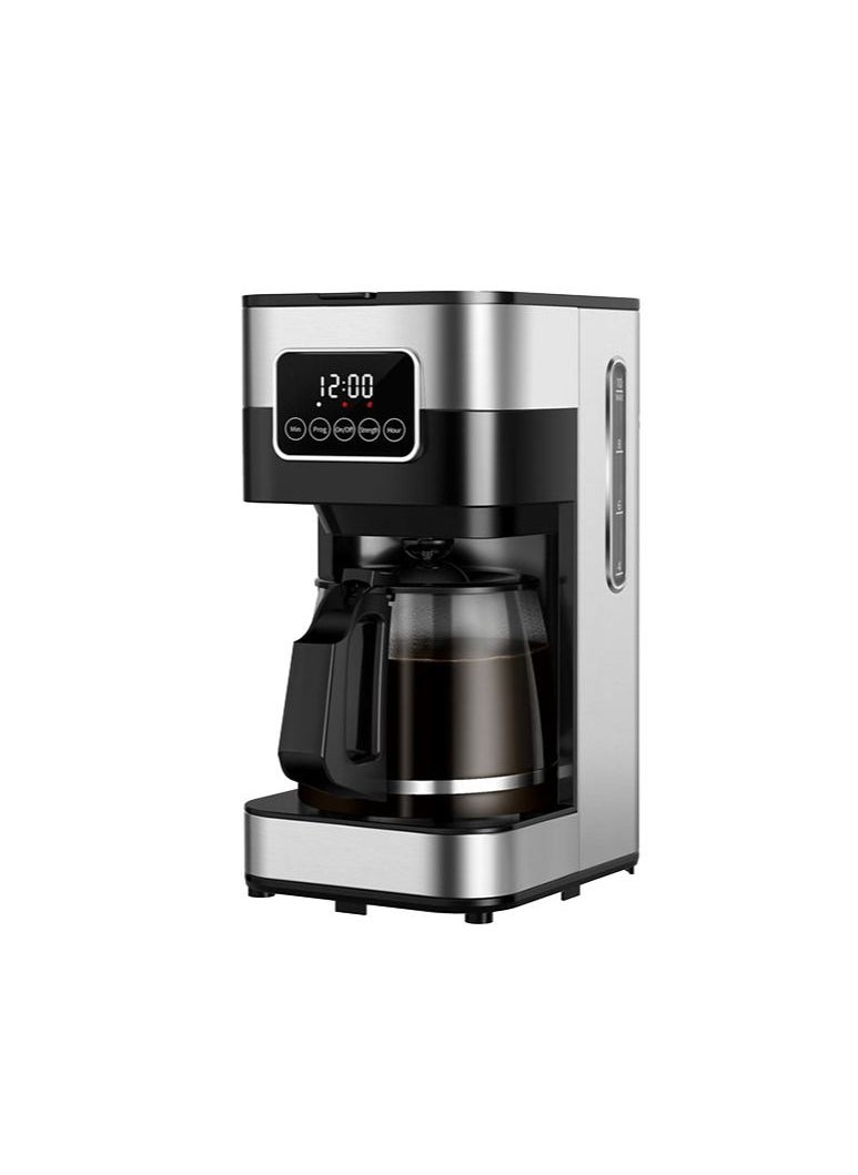 XVersion Automatic Electric Coffee Maker Keep Warm Option 10 Cups - Silver/Black  - Image 1