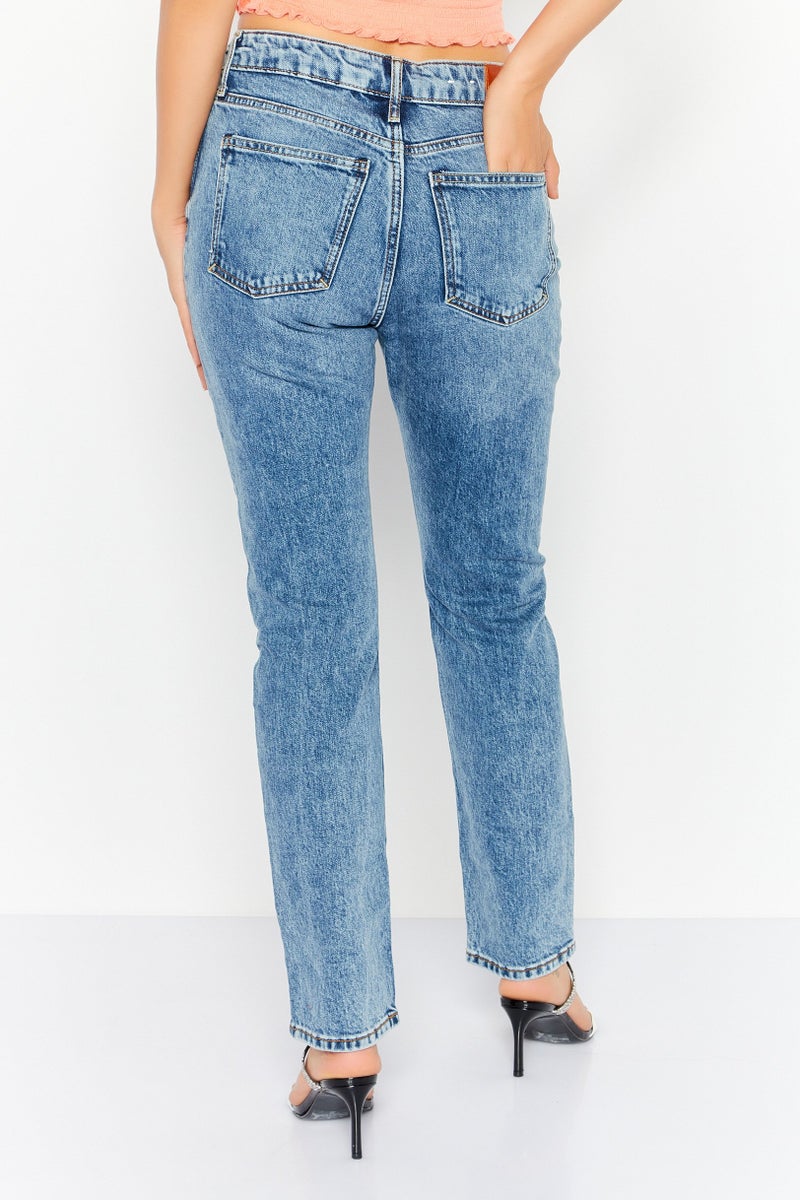 ESPRIT جينز نسائي ضيق مغسول قابل للتمدد، أزرق - Image 4