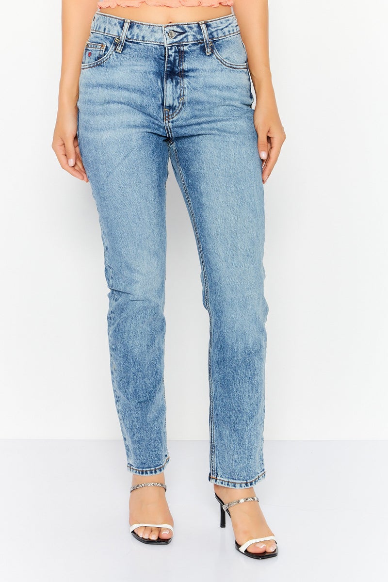 ESPRIT جينز نسائي ضيق مغسول قابل للتمدد، أزرق - Image 1