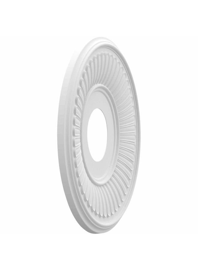 Ekena Millwork CMP13BE Berkshire Thermoformed PVC Ceiling Medallion, 13"OD x 3 1/2"ID x 3/4"P, White - Image 2