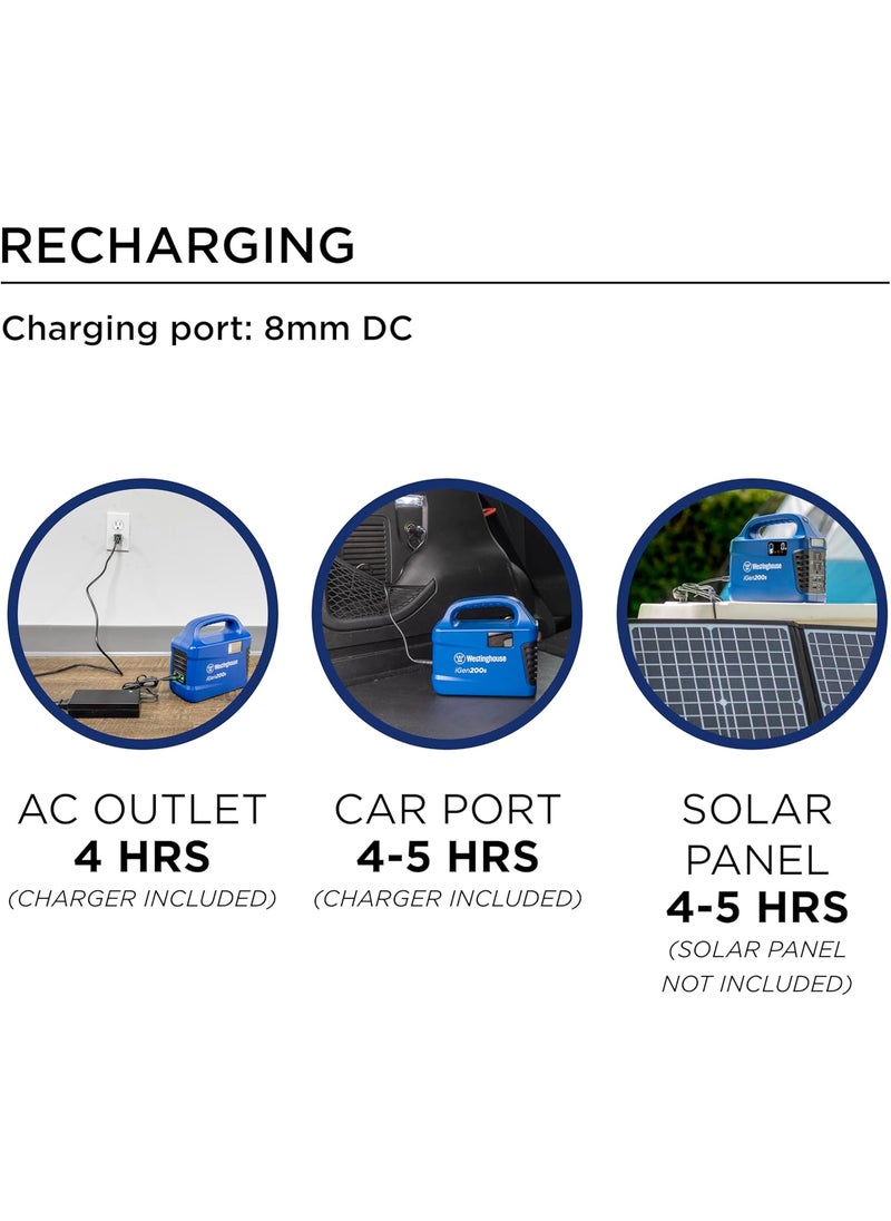 Westinghouse Westinghouse 194Wh 300 Peak Watt Portable Power Station  Solar Generator Modified Sine Wave AC Outlet Backup Lithium Battery for Camping Home Travel IndoorOutdoor Use Solar Panel Not Included  - Image 4