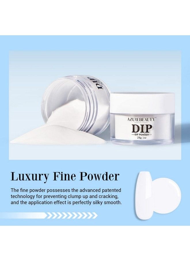 AZUREBEAUTY Dip Powder Bright White Color Basic Nail Dipping Powder French Nail Art Starter Manicure Salon Diy At Home Odorfree And Longlasting No Needed Nail Lamp Curing 1 Oz  - Image 5