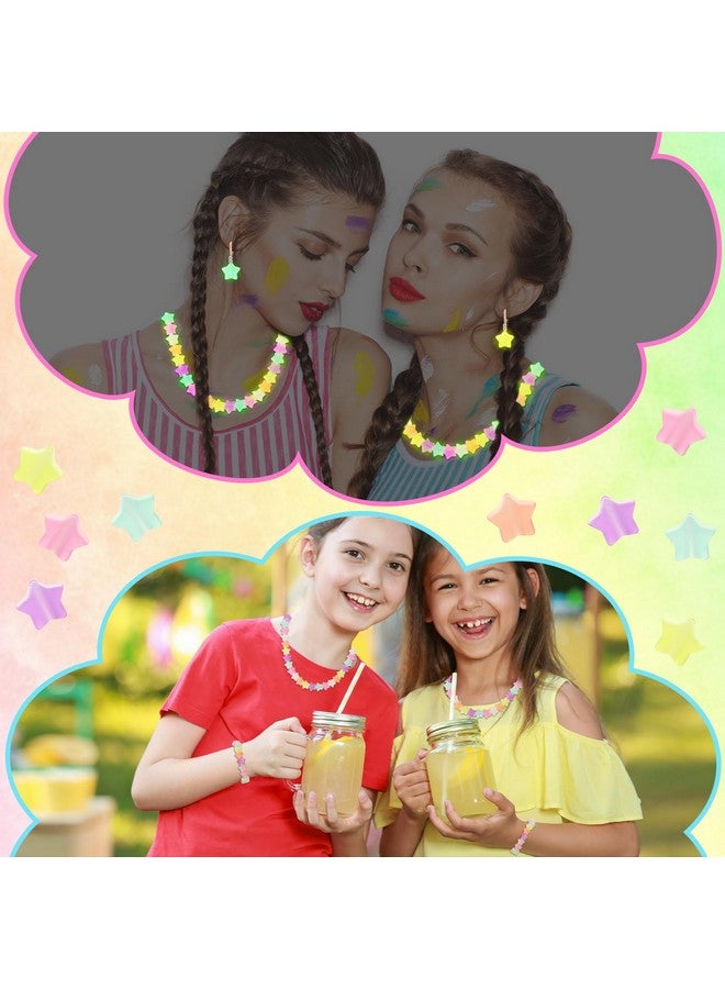 EVERMARKET 300 Pcs Glow in Dark Star Beads, EVERMARKET Nightglow Star Pony Beads Bulk for Jewelry Making, 13mm Star Beads, Luminous Spacer Beads for DIY Bracelets Necklaces Accessories - Image 4