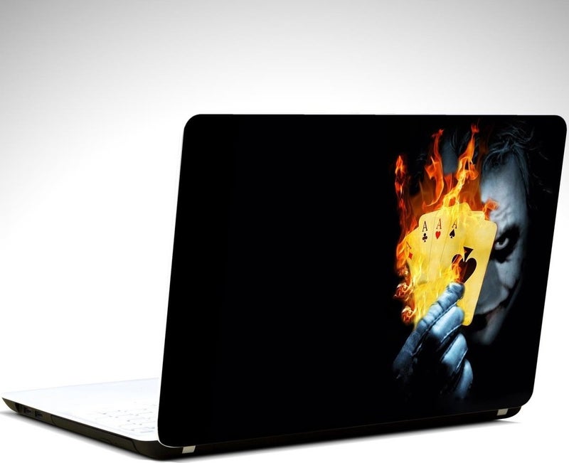 Kt Grup Kt Decoration Joker Aces Laptop Sticker Size Laptop 14 Inch (35X26)