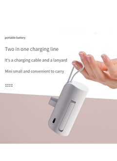 Generic 10000 mAh large capacity capsule power bank Apple and Typec cable dual plug comes with mobile phone holder portable multi-functional power bank green  - Image 3