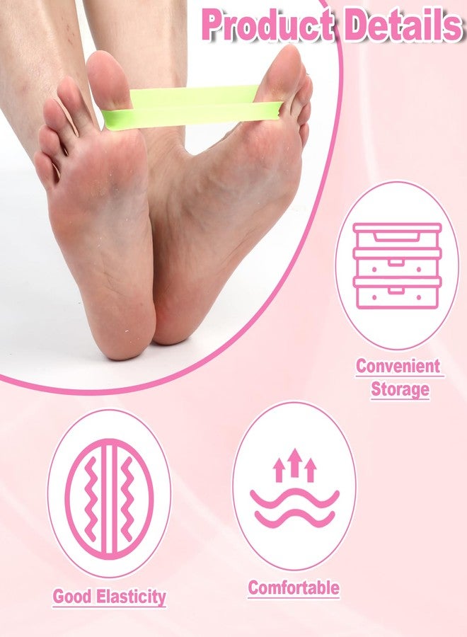 WJIAAA Toe Stretcher Bands Set of 5, Bunion Correction Foot Big Toe Spacers with Carry Bag, Resistance Loop Bands for Women Men Hallux Valgus Foot Yoga Toes Alignment Exercise - Image 2