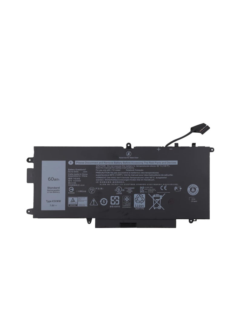Terabyte K5XWW 7.6V 4-Cell 60Wh Laptop battery compatible for Dell Latitude 7389 5289 E5289 7390 2-in-1 L3180 Series Notebook 6CYH6 71TG4 725KY N18GG J0PGR - Image 1