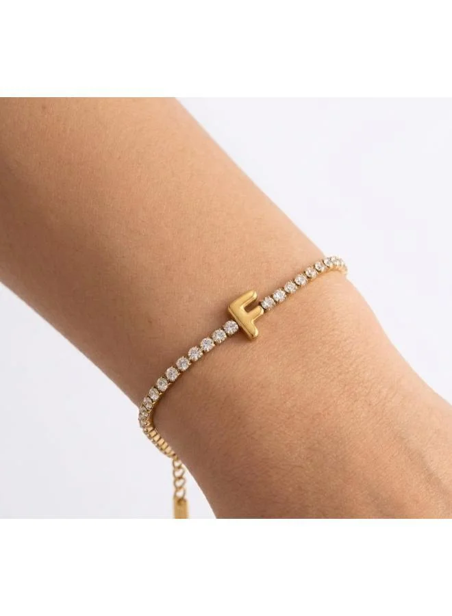 Rovaux  Letter F Initial Tennis Bracelet for Women | Best Price UAE