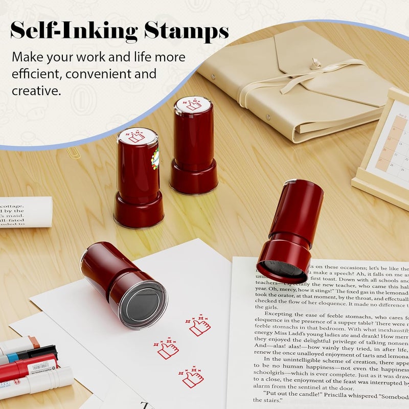 WAHXIAOSW Teacher Recognition Greeting Cards and Scrapbooking Emojis Stamps Teacher Ink Stamps Cute (Nice) - Image 4