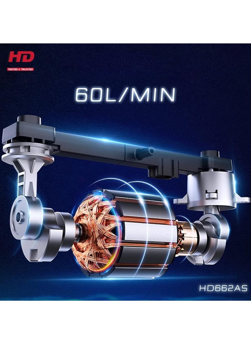 HD HD662AS Car Tire Inflator with Accessories and Flashlight  - Image 4