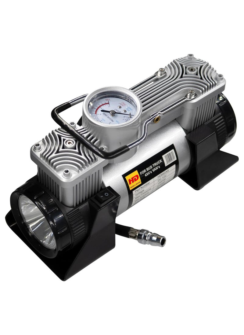 HD HD662AS Car Tire Inflator with Accessories and Flashlight  - Image 2