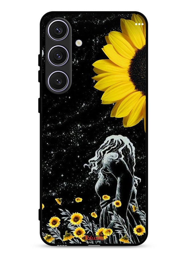 Tolwak Samsung Galaxy S24 Plus 5G Protective Case Cover Girl Look At Moon Art - Image 1