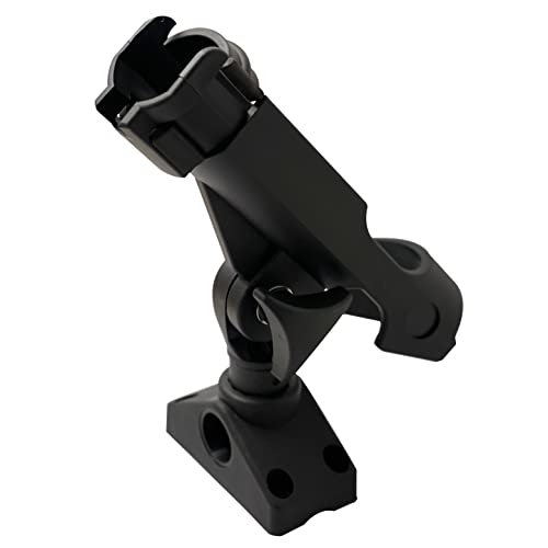 HiUmi 2 Pack Baitcaster/Spinning Rod Holder with Side Deck Mount (Holder + Mount) - Image 5