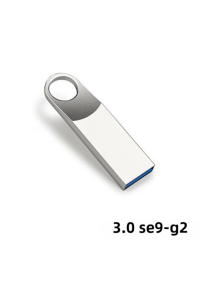 U Disk Creative Metal Gift U Disk Car High Speed Usb3.0 8g 16gu Disk 32G 64g-Color:Silver USB3.0-Capacity:128GB - Image 1