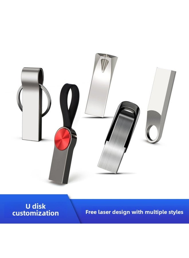 U Disk Creative Metal Gift U Disk Car High Speed Usb3.0 8g 16gu Disk 32G 64g-Color:Silver USB3.0-Capacity:128GB - Image 3