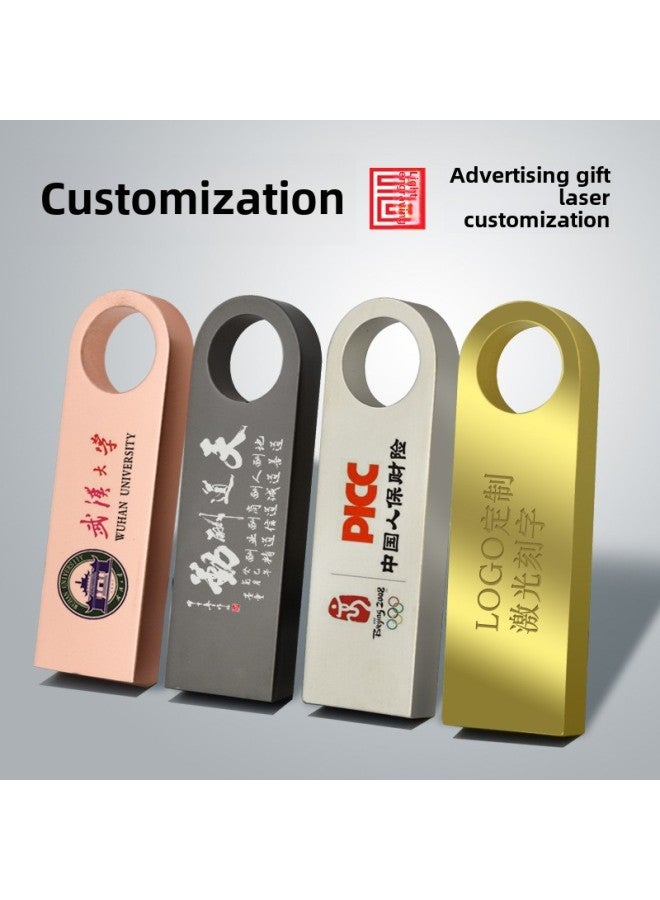 U Disk Creative Metal Gift U Disk Car High Speed Usb3.0 8g 16gu Disk 32G 64g-Color:Silver USB3.0-Capacity:128GB - Image 2