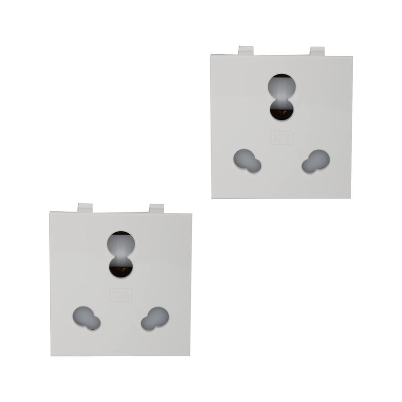 Anchor Roma Twin Socket Heavy Duty 30828, White, 10/20 amp 240V, (Pack of 2) - Image 5