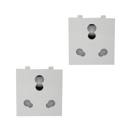 Anchor Roma Twin Socket Heavy Duty 30828, White, 10/20 amp 240V, (Pack of 2) - Image 1