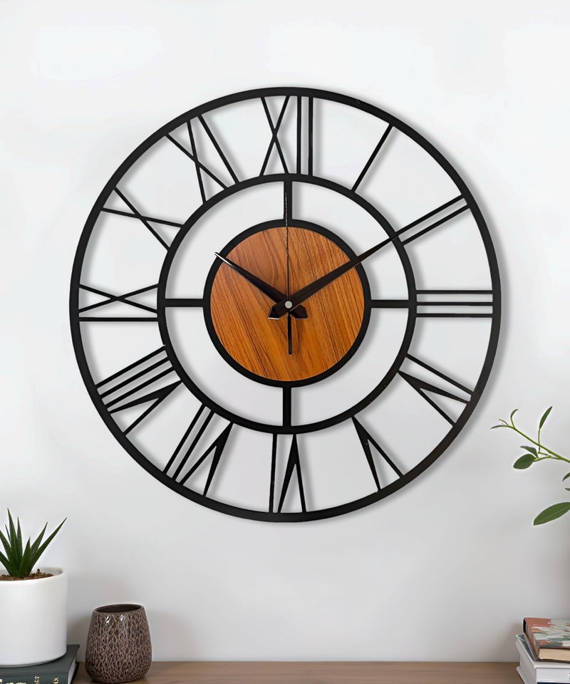 vissera Metal Modern Wall Clock for Living Room | Unique Hanging Wall Clock for Wall Decoration | Antique Big Size Wall Watch for Home Decor Items, Bedroom, Office, Hall - Image 1
