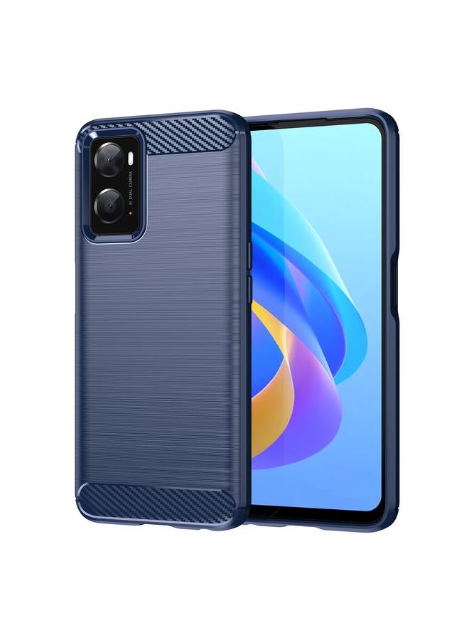 S-TOP Case For OPPO A96 Brushed Texture Carbon Fiber TPU Phone Case - Image 1