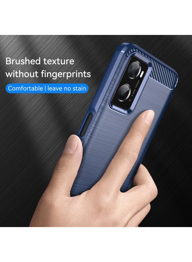 S-TOP Case For OPPO A96 Brushed Texture Carbon Fiber TPU Phone Case - Image 3